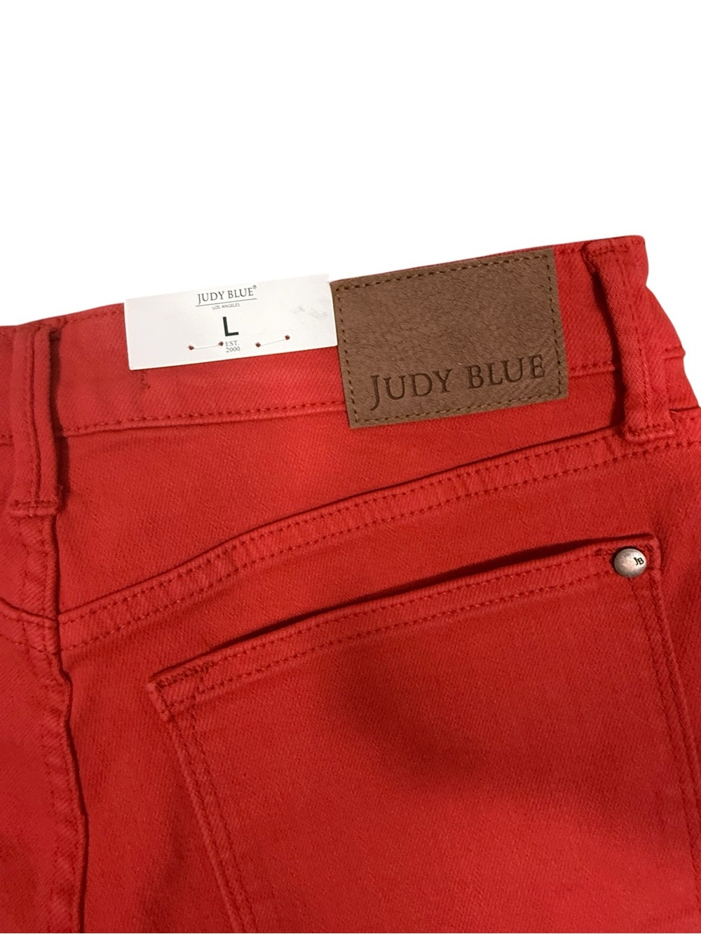 NWT Judy Blue Red bermuda Jean Shorts size large - Picture 4 of 9